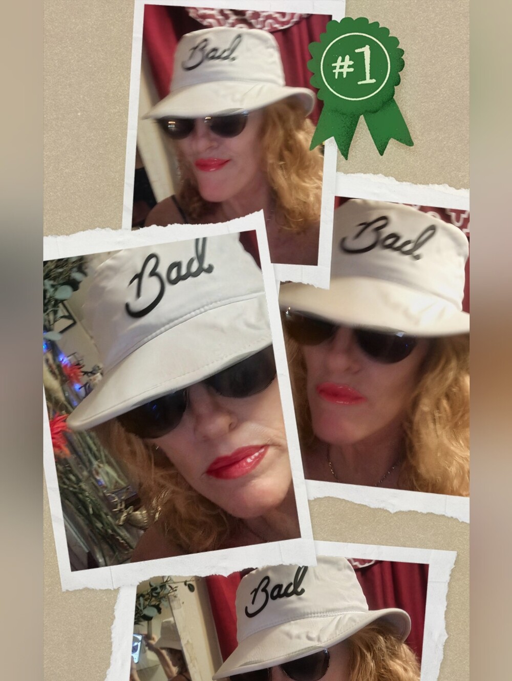 New Range-Ready Bad Birdie Golf White w/Black Bad Script Performance Sunhat S/M